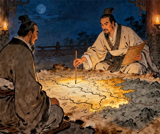 Wisdom Secures the Nine Barbarian Tribes