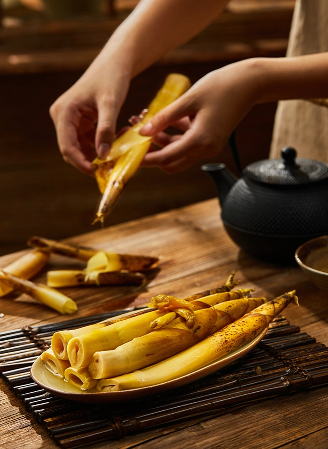 Hand-peeled bamboo shoots